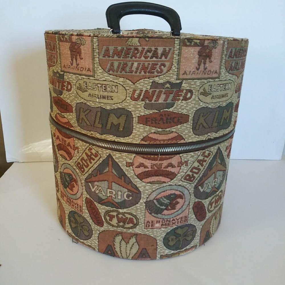 Vintage Airline Hat Case 13 x 13